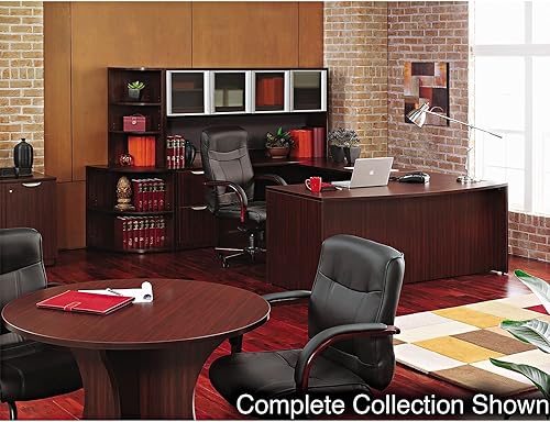 Miniatura 2 de Alera VA353624MY Valencia Series Reversible ReturnBridge Shell, 35w X 23 58d, caoba