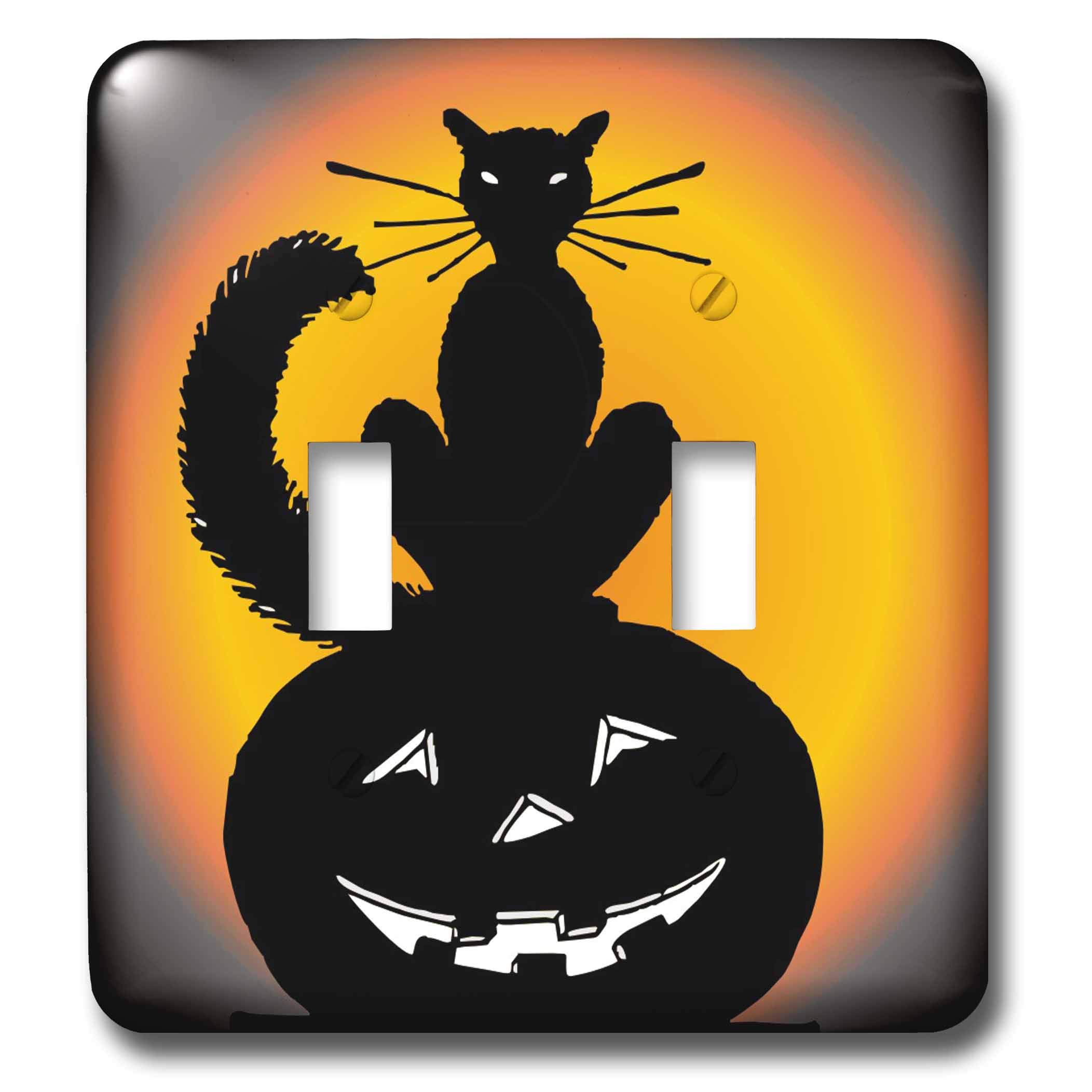 Interrupteur à bascule Halloween chat et citrouille pour décorer votre salon