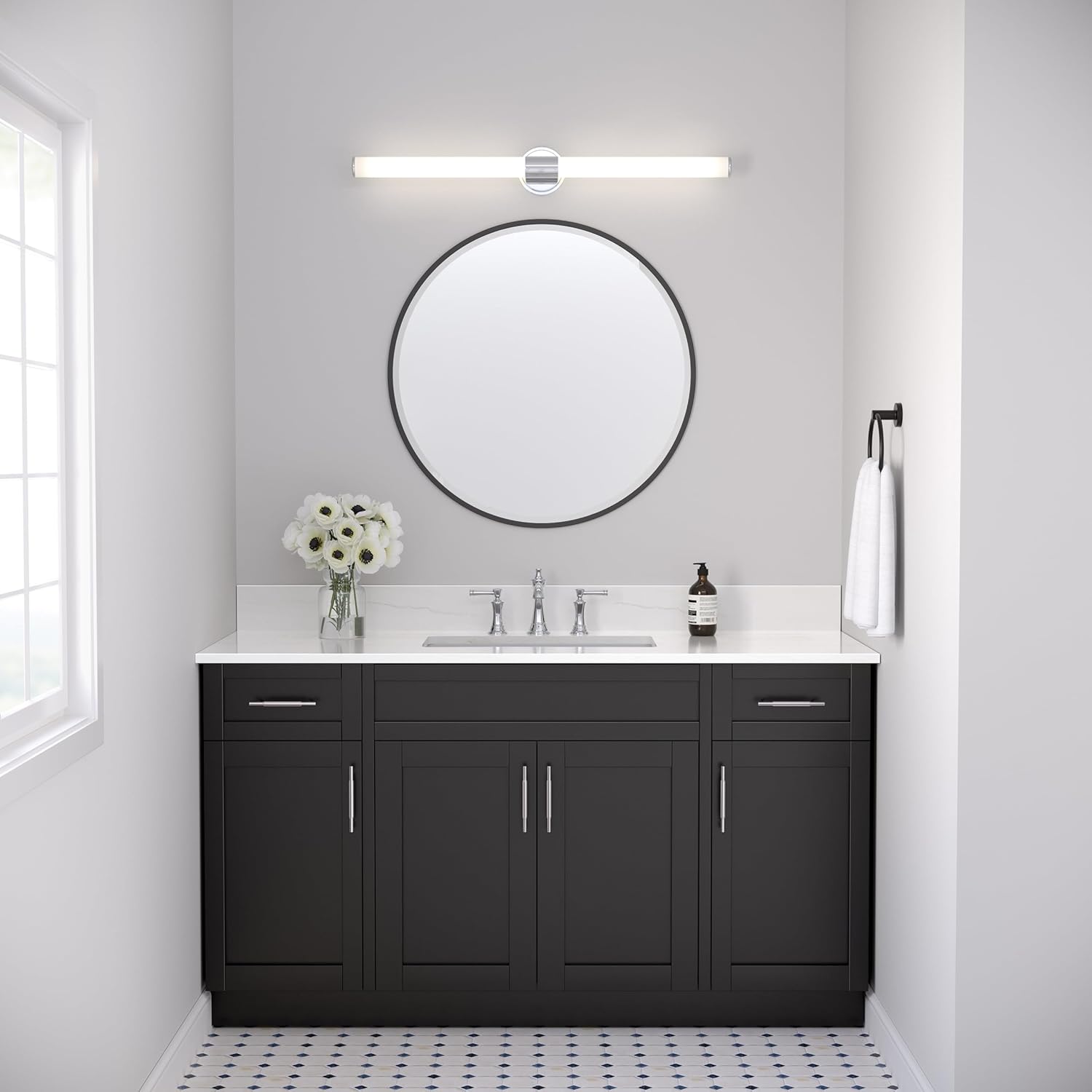 ML Lighting Trumann 1-Light Vanity LED Polished Chrome