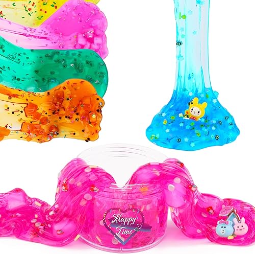 Miniatura 5 de Paquete de 12 cubos de gelatina transparentes de slime de cristal con cubos de gelatina, regalos de fiesta, juguetes de cumpleaños para niños y niñas