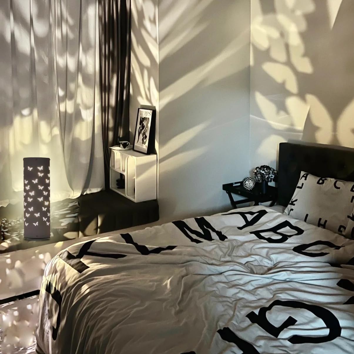 YIKEGE LICHT Touch Bedside RGB Table Lamp Rotatable Butterfly Night Light Led Lights for Girls Bedroom Mariposas Living — view 9