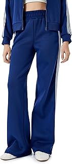 بنطلون رياضي بأرجل واسعة للنساء من كوتون