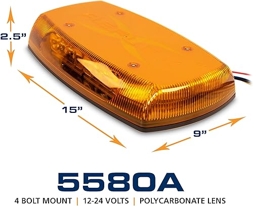 Miniatura 2 de ECCO Mini barra LED Reflex® serie 5580A de 15" - Ámbar | 12-24 V CC | 18 patrones de flash