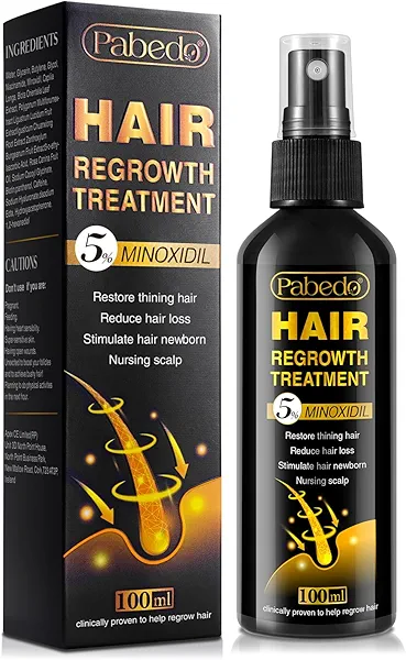 5% Minoxidil for Men and Women Hair Growth Serum - Castor Oil & Biotin Hair Growth Spray Hair Regrowth Treatment for Scalp Hair Loss Hair Thinning For Thicker Longer Fuller Healthier Hair 100Ml