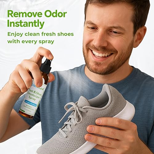 Miniatura 2 de ORIENTLEAF Spray desodorante para zapatos de 4 onzas líquidas y tamaño de viaje, 1 onza líquida, espray de zapatos para zapatos malolientes
