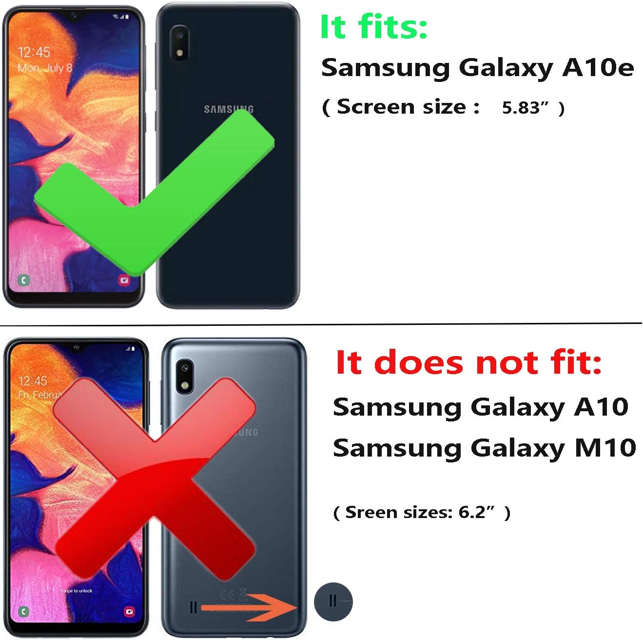 Aetech Phone Case for Samsung Galaxy A10e Case with Belt Clip Screen Protector Kickstand Heavy Duty Durable for Women Men Girls Boys (Blue)