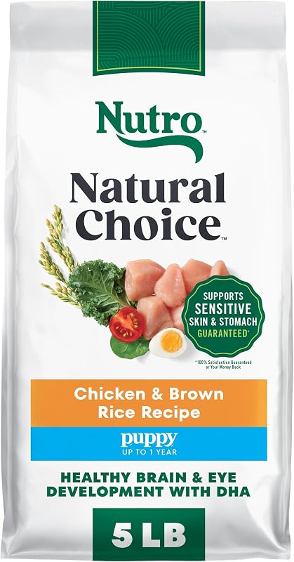 Ração seca para filhotes Nutro Natural Choice com frango e arroz integral 2,27 kg