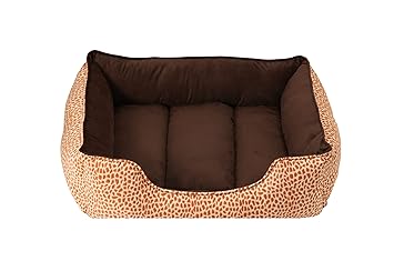 Royal Pets Cart Dog Bed & Cat Bed Brown Color Anti-Skid Bottom & Machine Washable(Reversible)-Large(Size-66x53x22 CM's)