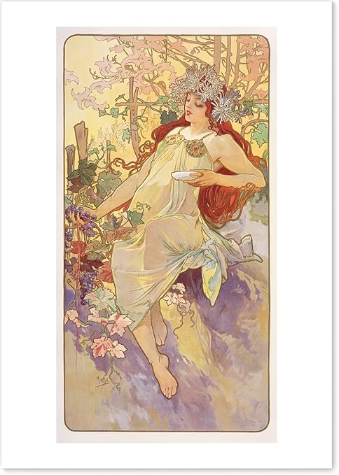 Amazon Co Jp ポスター アルフォンス ミュシャ 四季 秋 A3サイズ 日本製 インテリア 壁紙用 絵画 アート 壁紙ポスター Diy 工具 ガーデン