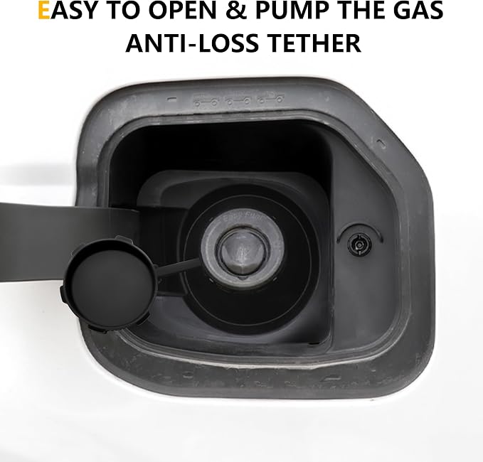 Tapa de gasolina sin tapa con cable antipérdida 2.375" miniatura 6