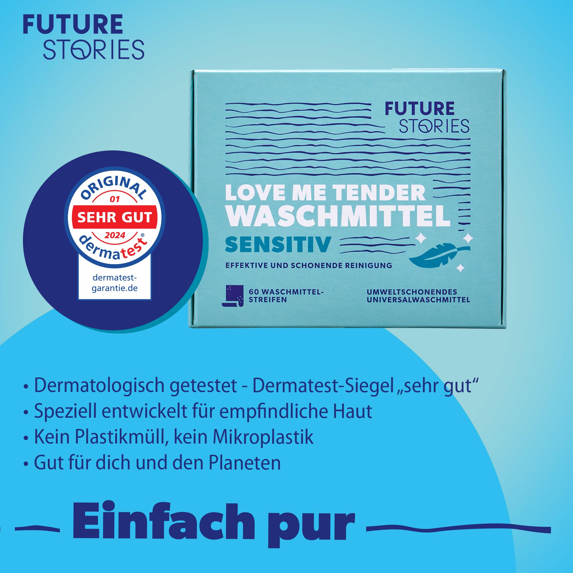 Future Stories Feuilles de lessive Laundry Sheets - Lessive complète 60 lavages - Végétalien - Édition limitée Sensitiv