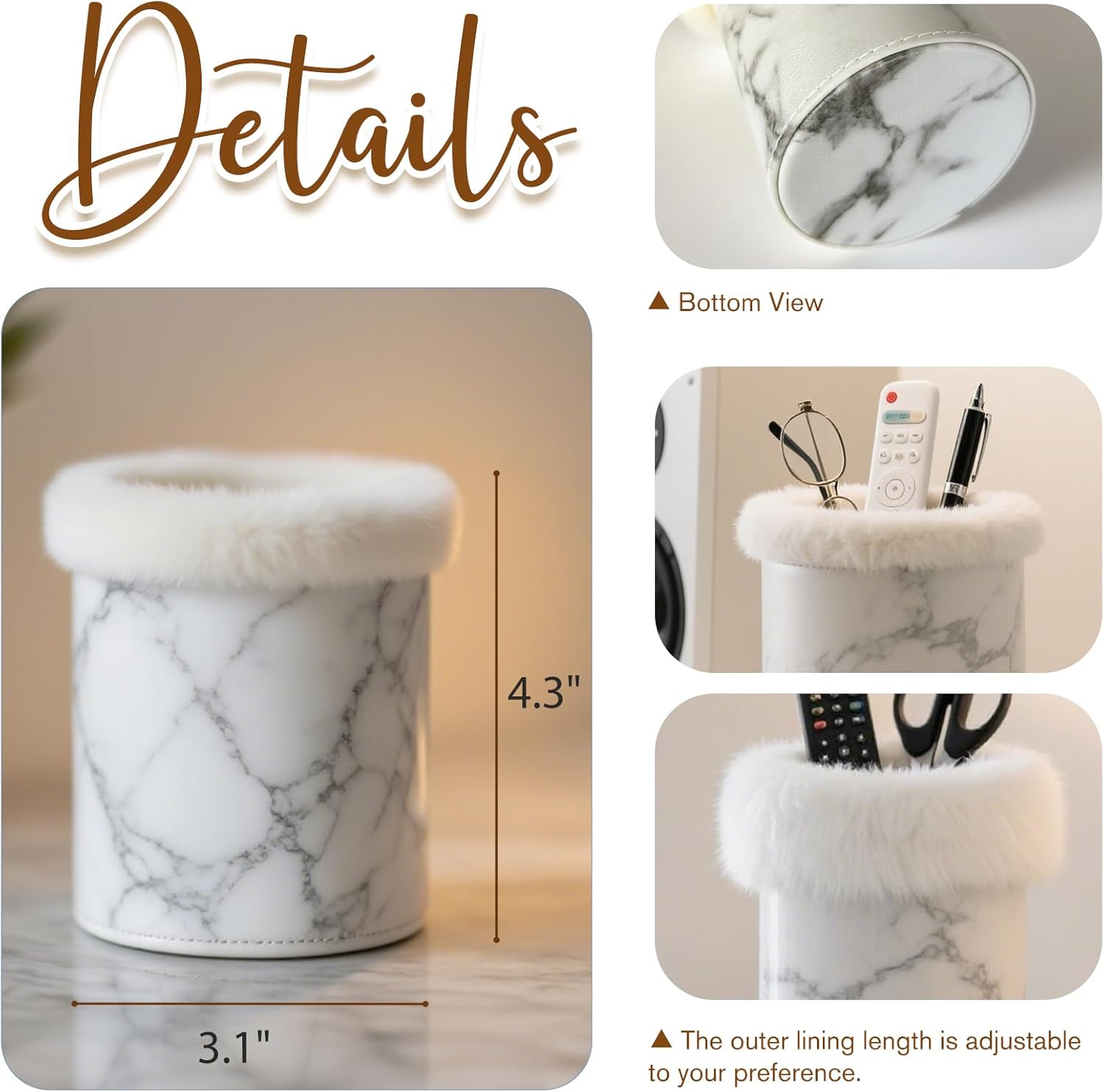 SOMTO Soft Plush Lined Eyeglasses Holder Protective Anti-Scratch Eyeglass Stand Case Glasses Storage Organizer for Nightstand, Bedside Table, Desk - Image 4