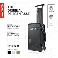 Pelican 1510 Case With Padded Dividers (Black) : Amazon.co.za