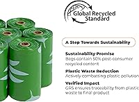 Vista 229 de Best Pet Supplies - Bolsas para limpieza de excremento de perro, rollo de repuesto, uso en exteriores, a prueba de fugas y desgarros, plástico