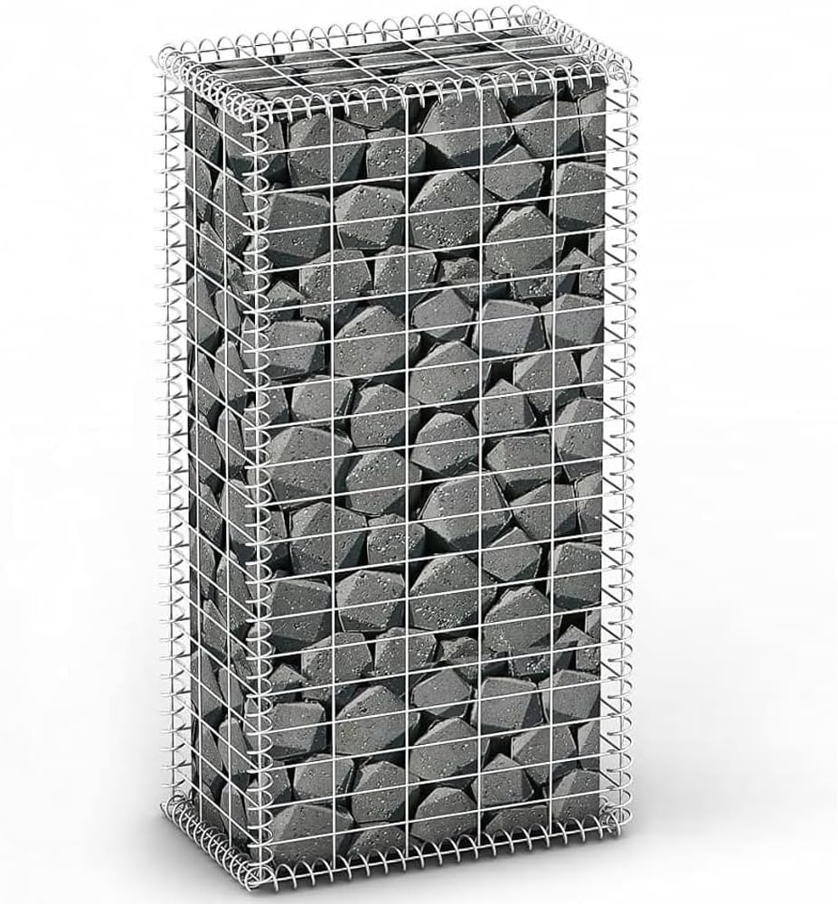 BAKAJI Gabbione Acciaio Galvanizzato 100x50x30 cm