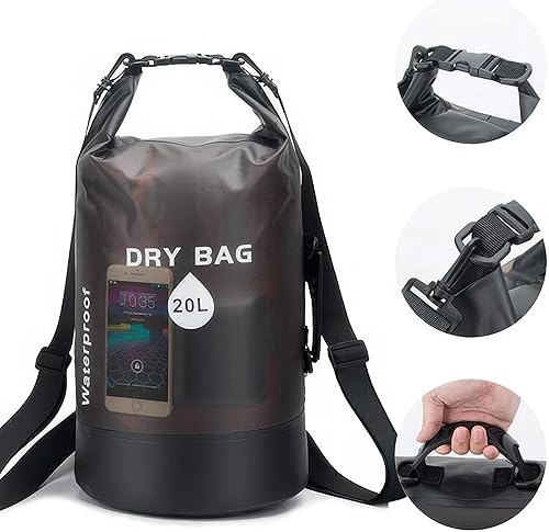 Miniatura 4 de Waterproof Dry Bag Backpack for Kayaking & Paddle Boarding - Lightweight Roll Top Dry Storage with Phone Case for Swimming, Boating, Beach, Camping