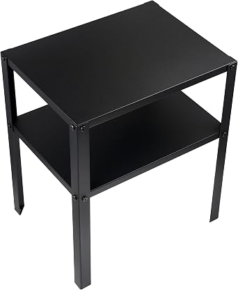 Bedside IKEA Cabinet KNARREVIK Black Metal Storage Decorative Coffee Table With Shelf