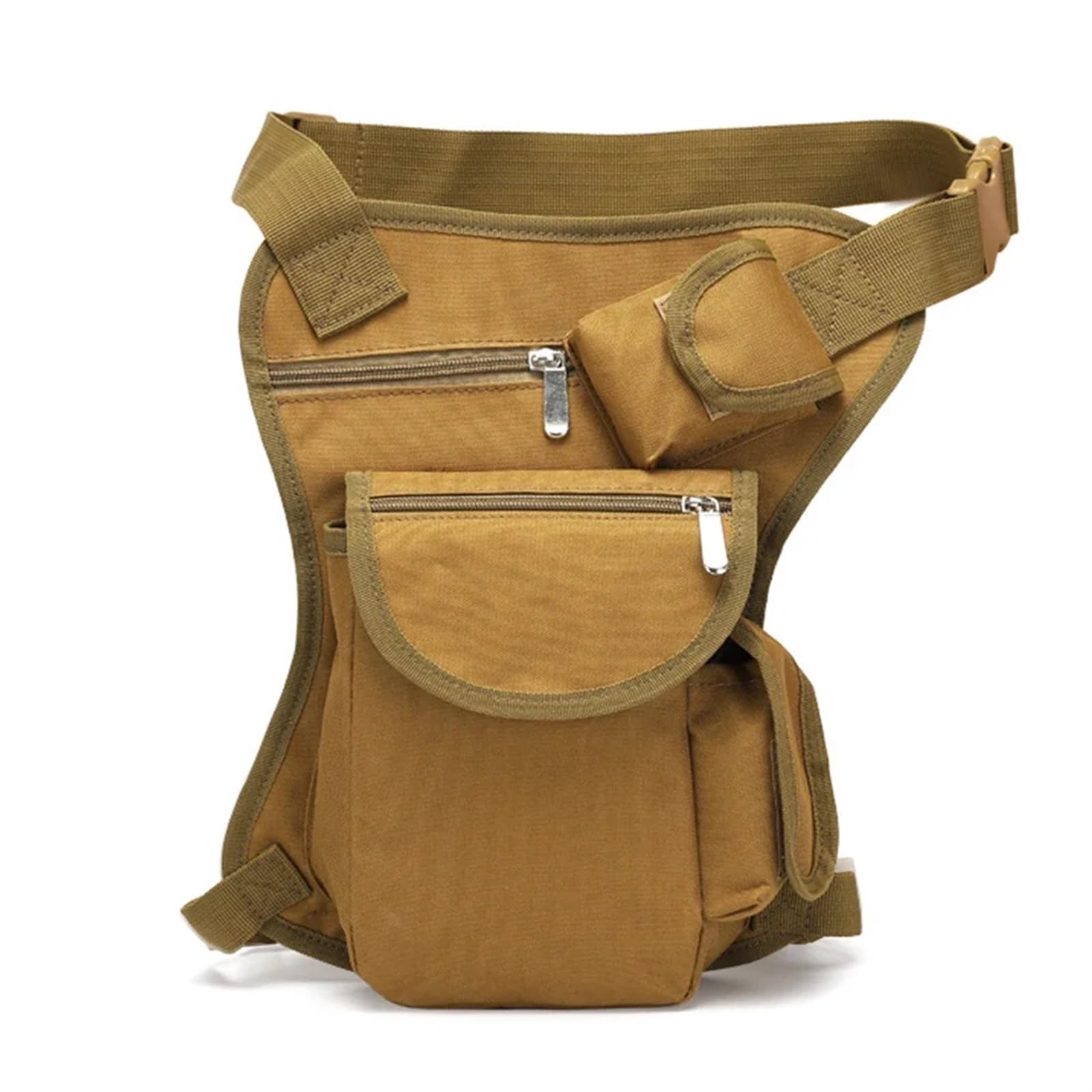 Bolsa Lateral for Pierna de Motocicleta, Bolsa Lona con múltiples Bolsillos, abatible, Impermeable, táctica, for Viajes, for Deportes al Aire Libre(Black)
