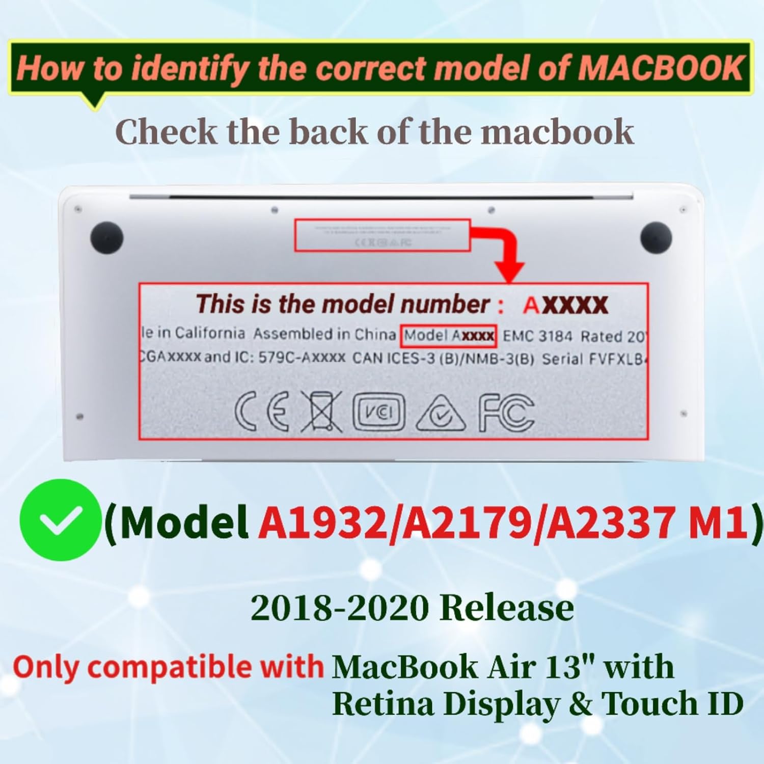 Laptop Shell Compatible with MacBook Air 13 Inch Case M1 Chip 2021-2018 Model A1932 A2179 A2337, Plastic Computer Cover and Keyboard Flim for New Version Air 13.3 Inch, Piano Music