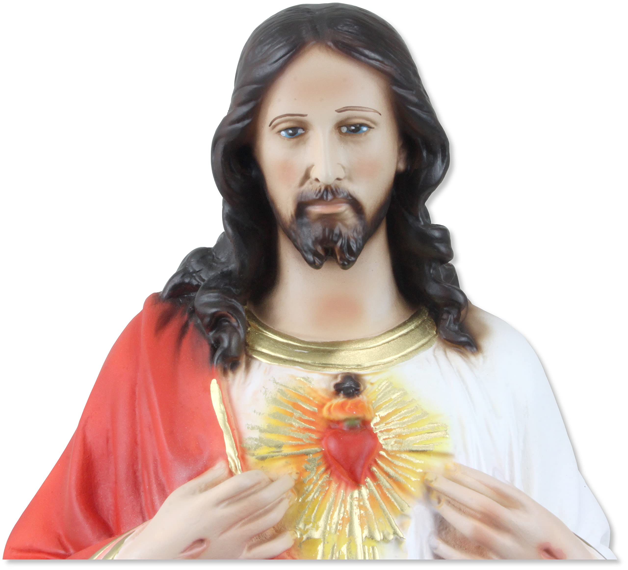 Proposte Religiose Statua del Sacro Cuore di Gesù in Resina Dipinta a mano - Cm 50 MADE IN ITALY