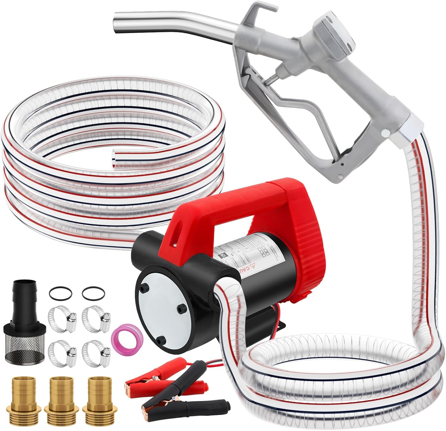 Bomba de Diesel Gasoil 12V 175W para transferir combustible con mangueras, 0-50 L/min