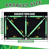 FTJKGH Futball Edzőszőnyeg - Csúszásmentes Labdakontroll Tréningpad 90x60 cm - Ütéselnyelő Fekete Edzőalap Focistáknak 3