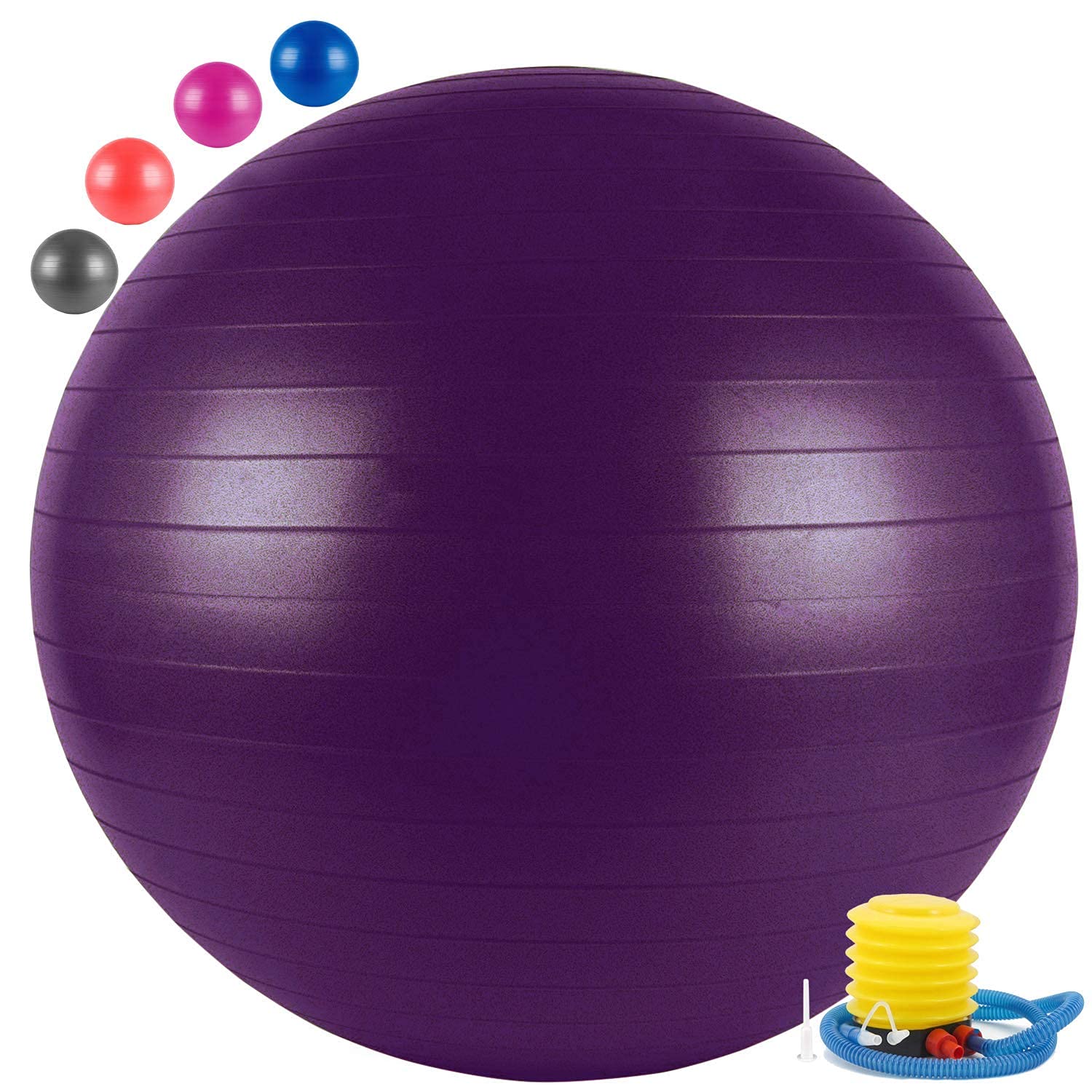 BBD kitchen shop Men & Women PVC Gym Ball for Exercise & Yoga with Pump, Anti Burst Swiss Birthing Stability Ball for Workout & Fitness, Yoga Ball, Exercise Ball for Men & Women (Red 75cm) MALTCOLR-image-23