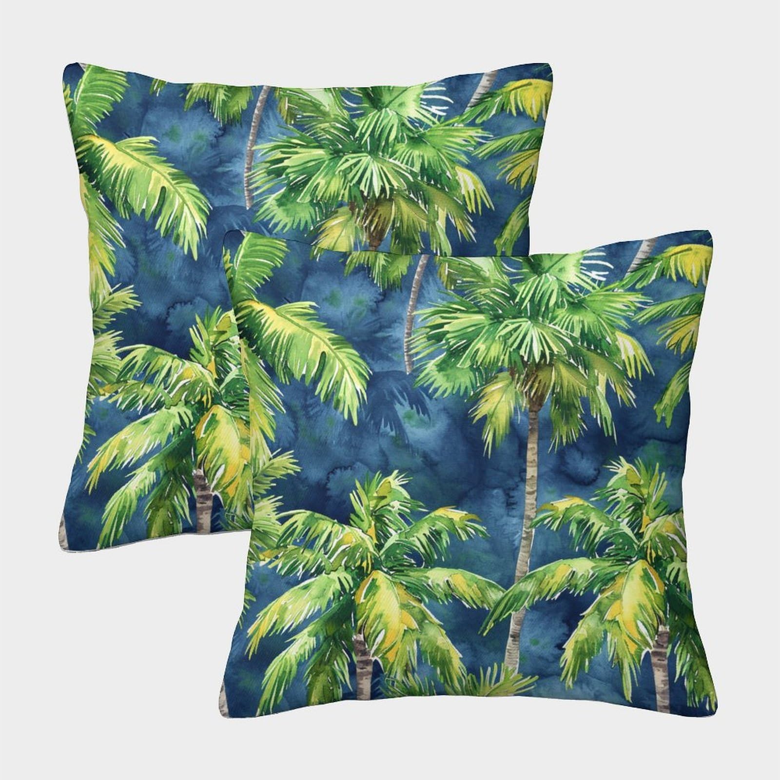 kaiyun 2 Pack Palm Tree Heavy,Botanical Pattern Pillow Case 40x40cm Throw Pillow Case,Modern Decoration Pattern for Terrace Sofa Bedroom Indoor Outdoor Party