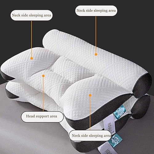 Miniatura 3 de Almohada de plumón de ganso cómoda de apoyo cervical, almohada ortopédica de plumón de ganso para mejorar el sueño, almohada ortopédica de plumón de
