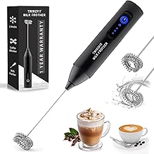 Rechargeable Milk Frother & Coffee Whisker with Dual Spring Tech |Coffee Frother Electric Blender Mixer |Hand Blender |Coffee Maker 1 Year Warranty (Elite Milk Frother)