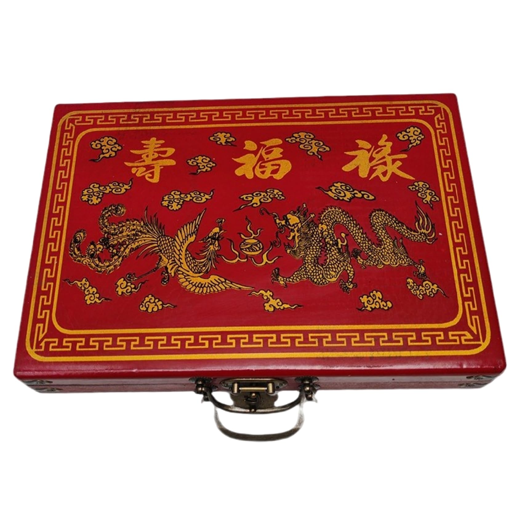 Set Mini Mahjong, set di tessere Mahjong cinesi portatili con custodia