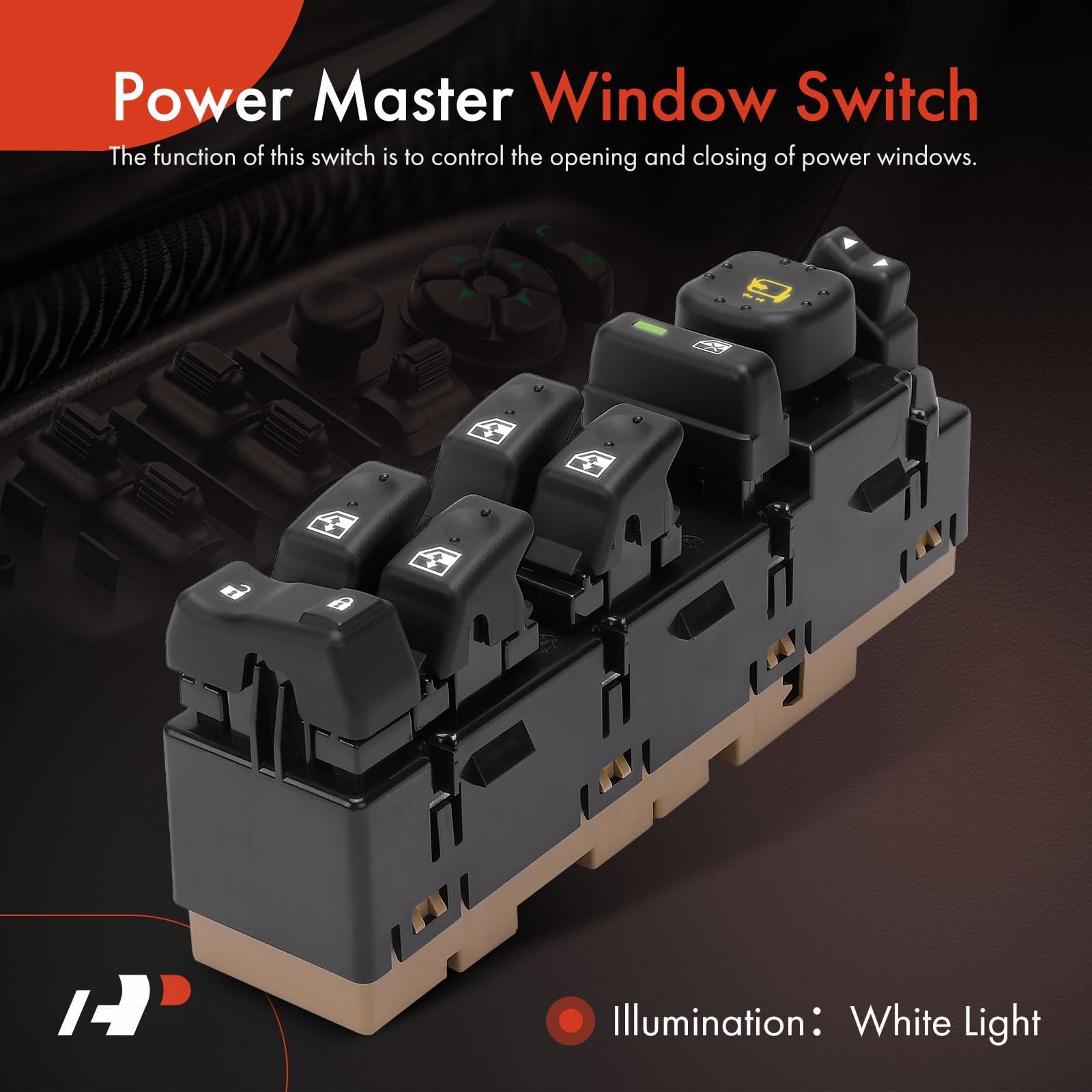 15883320 Front Driver Side Power Window Switch With Folding - View #7