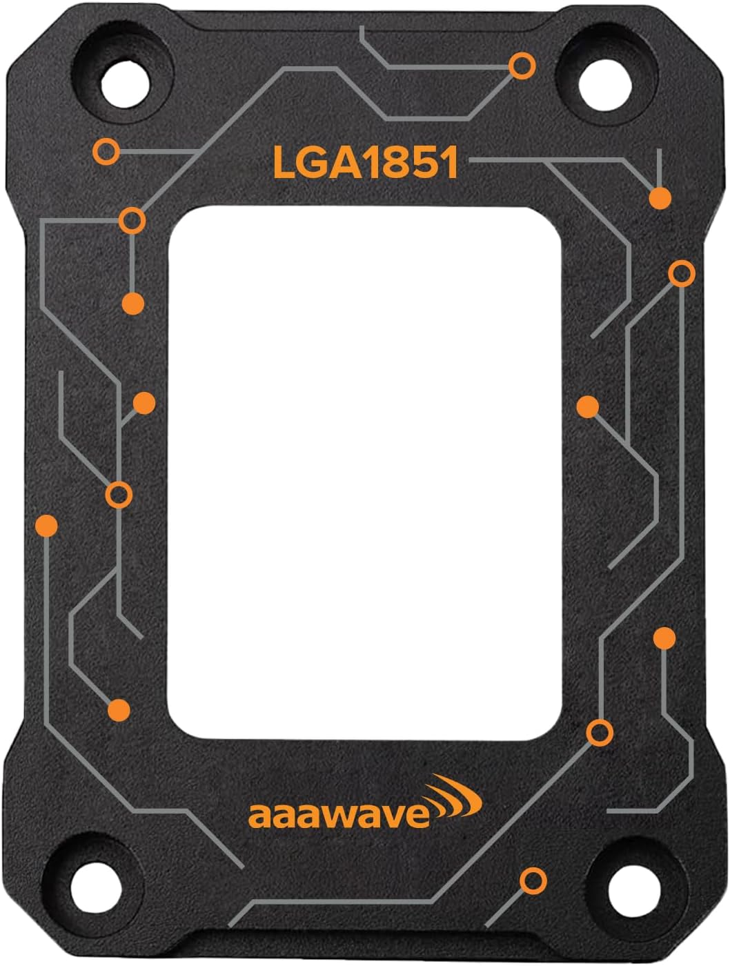 AAAwave LGA1851 CPU Contact Frame, Anti-Bending Fixing Bracket for Intel 15th Gen & Core Ultra Series 200 CPUs, Optimized Contact Pressure, Easy Installation, All Aluminum Alloy Frame - Black