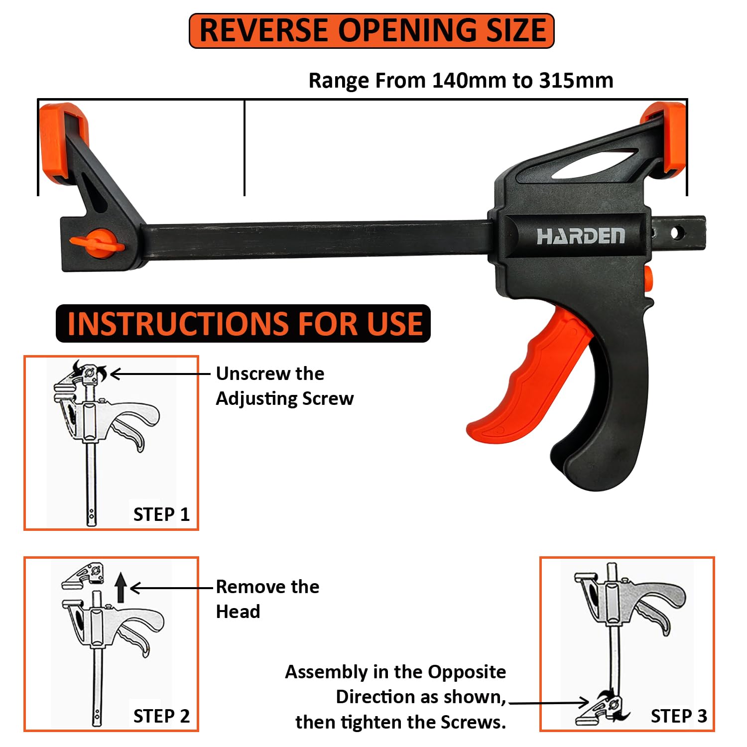 Harden 6" Quick Ratchet Bar Clamp for Woodworking - 600326 1