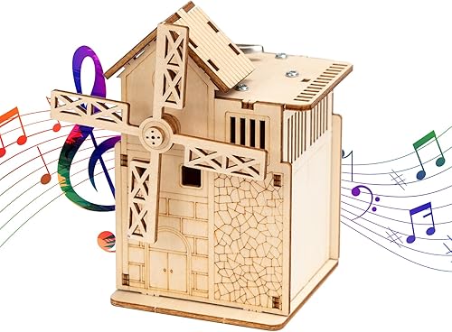 CYAZOO - Rompecabezas de madera 3D con cuerda para adultos, kits de modelo de molino de viento, manualidades para adultos, rompecabezas de