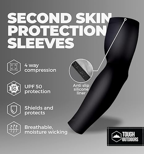Miniatura 3 de Tough Outdoors Manga de brazo de béisbol para jóvenes y adultos - Mangas de compresión para niños y niñas, hombres y mujeres - Fútbol