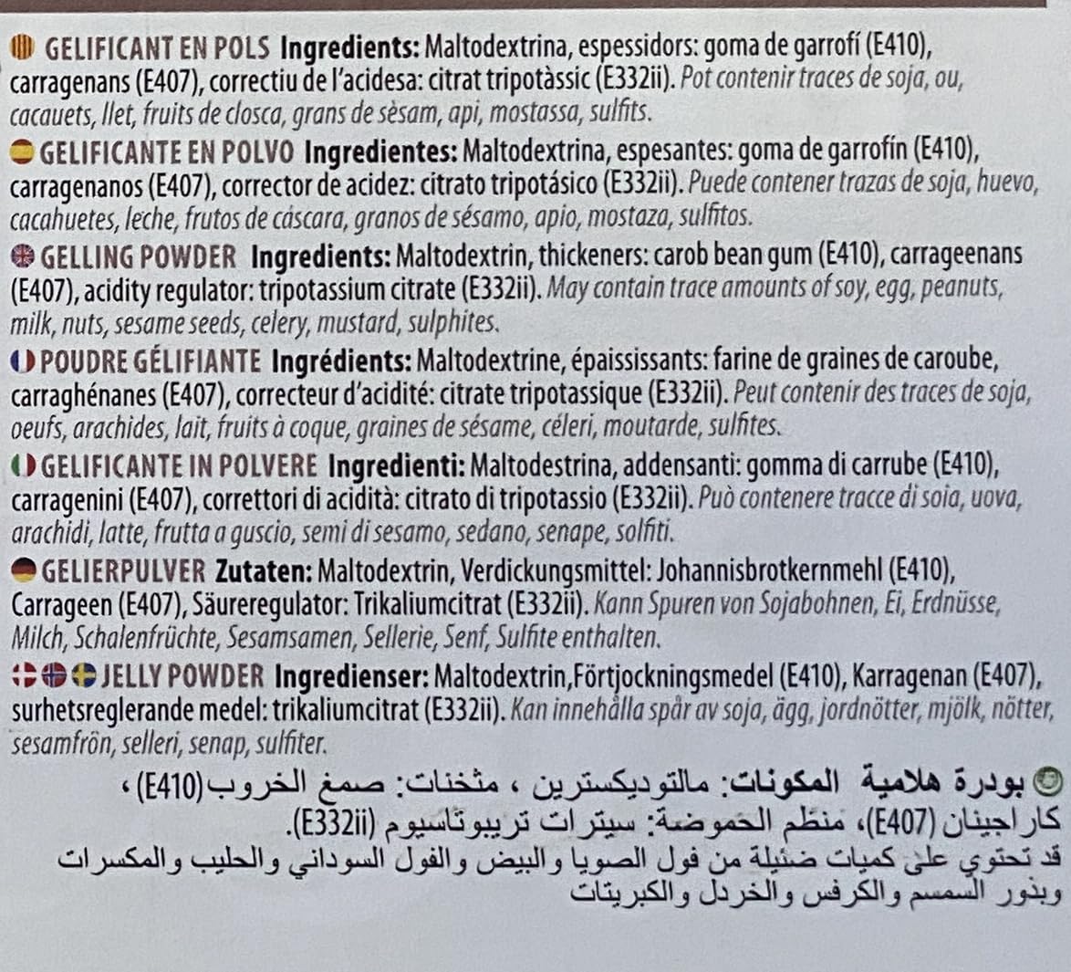 SOSA Elastic - Gelierpulver Mischung aus Garrophin und einem Carrageenan - Dose 550 g - Lebensmittelecht