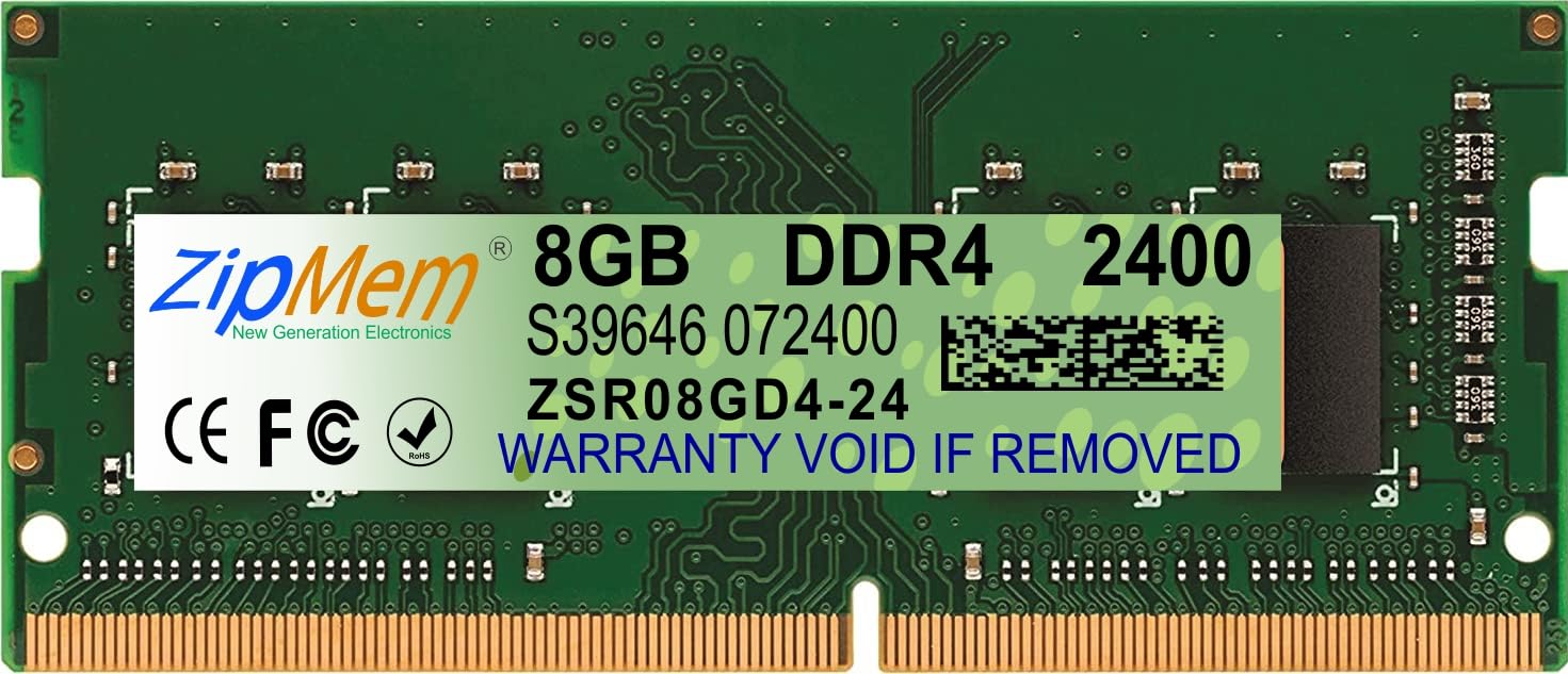 Zipmem 8GB DDR4 RAM | 2400MHz RAM | Laptop/Notebook RAM | CL-17 | SO-DIMM | PC4-19200 |1Rx8 Single Rank |Computer RAM Memory Module Upgrade| 3-Year Warranty| Made in India