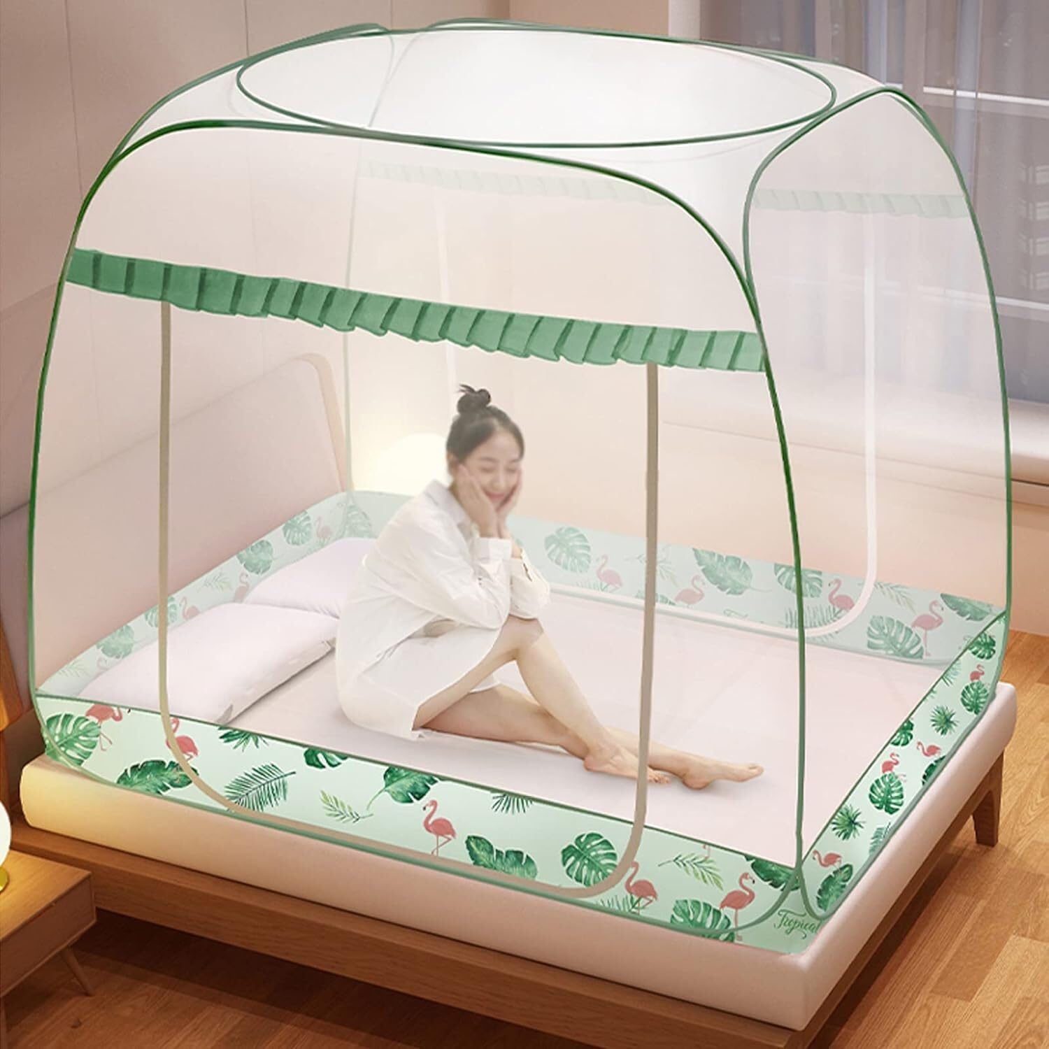 Mosquitera Plegable para Cama, mosquitera emergente, mosquitera portátil de Viaje (1,2 x 2,0 m)