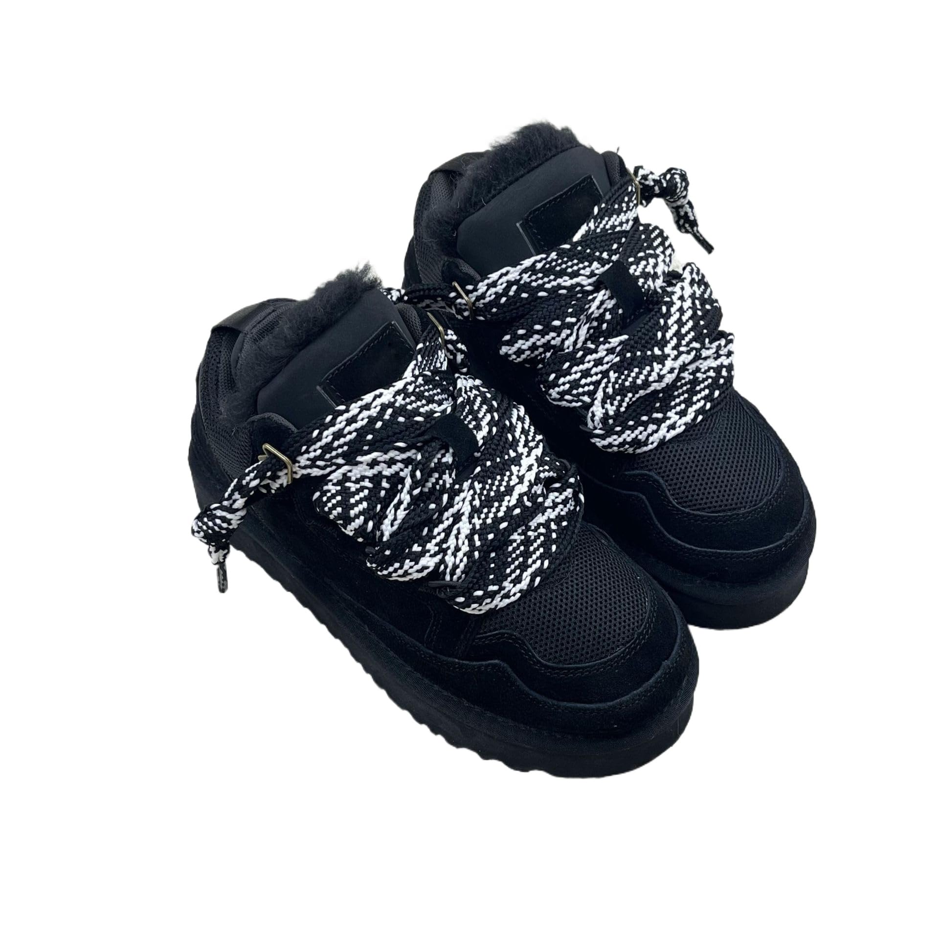 Autumn and winter cow leather lace up antiskid high top warm suede leather sports snow boots