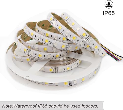 Miniatura 3 de RGBCCT Tira de luces LED flexible 5050 SMD 16.4ft DC 24V RGBWW 360 LED que cambia de color Temperatura de Color Ajustable Silicona Impermeable IP65