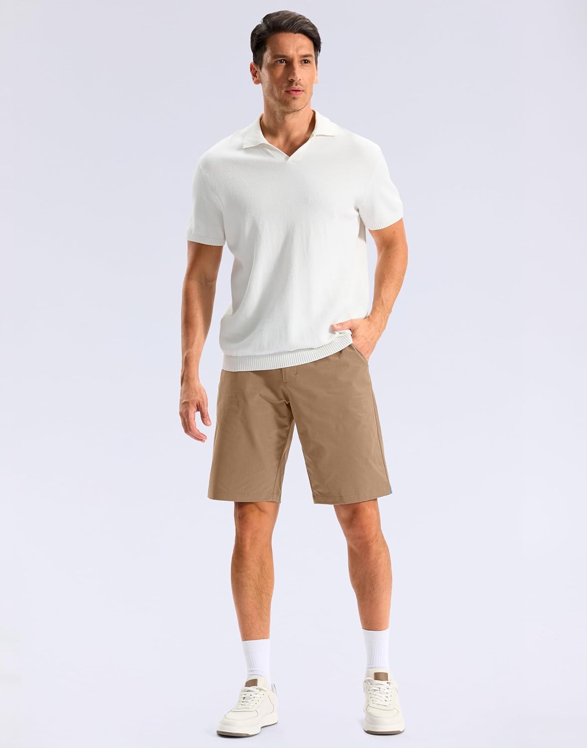 Men's Classic Fit Golf Shorts with 5 Pockets 11" Inseam Dress Stretch Lightweight Quick Dry Shorts for Casual Work - Image 7