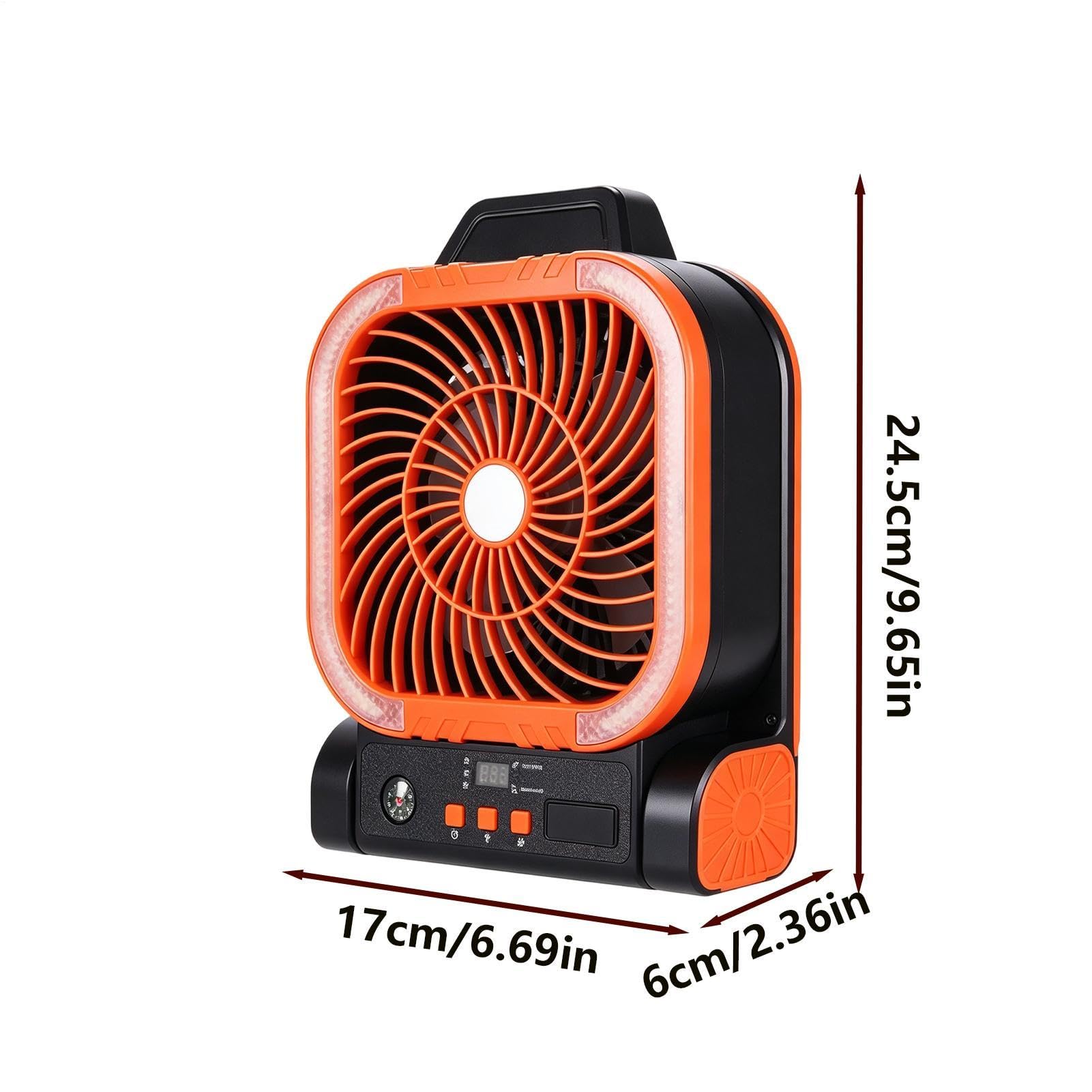 Generico Ventilatori da esterno Pieghevole angolo regolabile con LED | Ventilatore da campeggio a pannello solare per uomo donna tenda pesca crociera vacanze estive casa ufficio interni