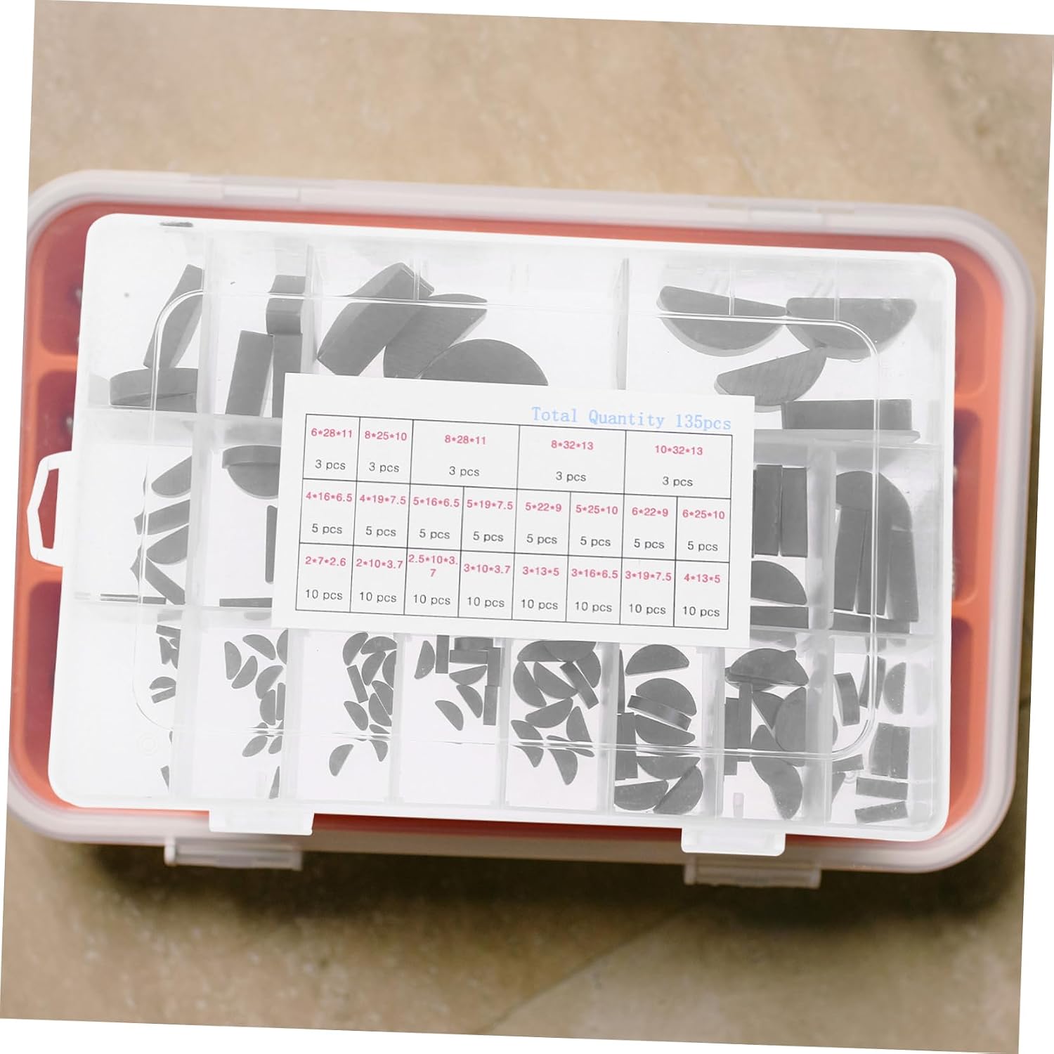 Woodruff Keyway Assortment Set M2-m10c Carbon Steel 1 Box
