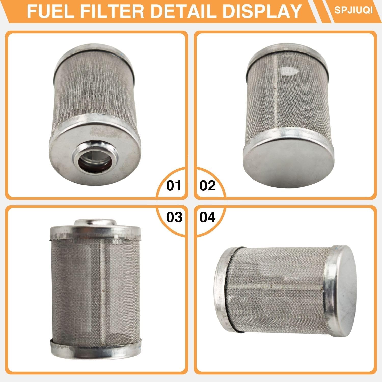 2Pcs 61A-24563-02-00 61A-24563-00-00 Fuel Filter Element Compatible with Yamaha 115HP 150HP 225HP 250HP V6 3.1L C115 C150 Outboard Replaces Sierra Marine 18-7782