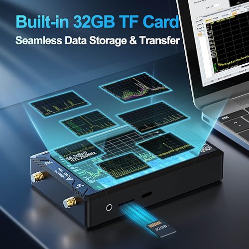 Miniatura 16 de AURSINC Analizador de espectro TinySA Ultra+ ZS406, 4.0 pulgadas, 100 kHz-5.4 GHz, analizador de frecuencia portátil con tarjeta de 32 GB, HW