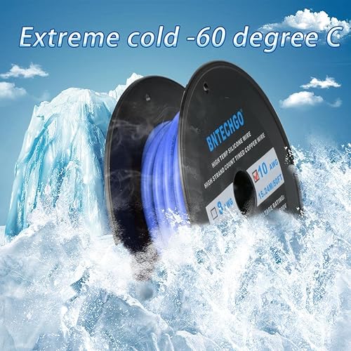 Vista 81 de BNTECHGO 10 alambre de silicona de calibre 50 pies ultra flexible de alta temperatura 200 oC 600 V 10 AWG silicona 1050 hebras de alambre trenzado
