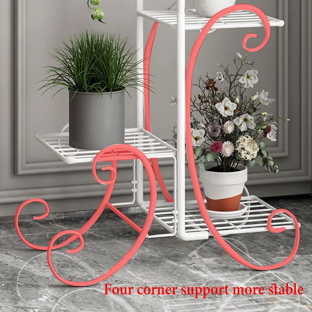 Support Pour Plantes Avec Lampe De Culture JUSTOGO - 8 Niveaux, 165 Cm, Structure Métal Incurvée, Pour Salon/Terrasse