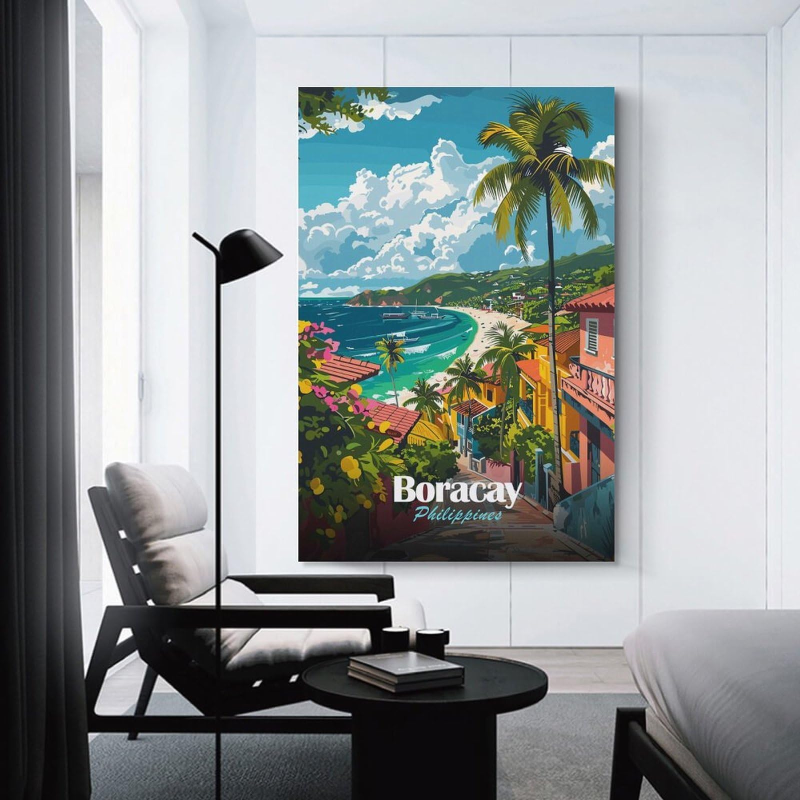 Junmoney Unframe-Style-3 Boracay Island Beaches Philippines Decorative Wall Artwork 20X30inch(50X75cm), For Corridors, Hallways Or Apartment Entries, Home Artwork For First Impressions