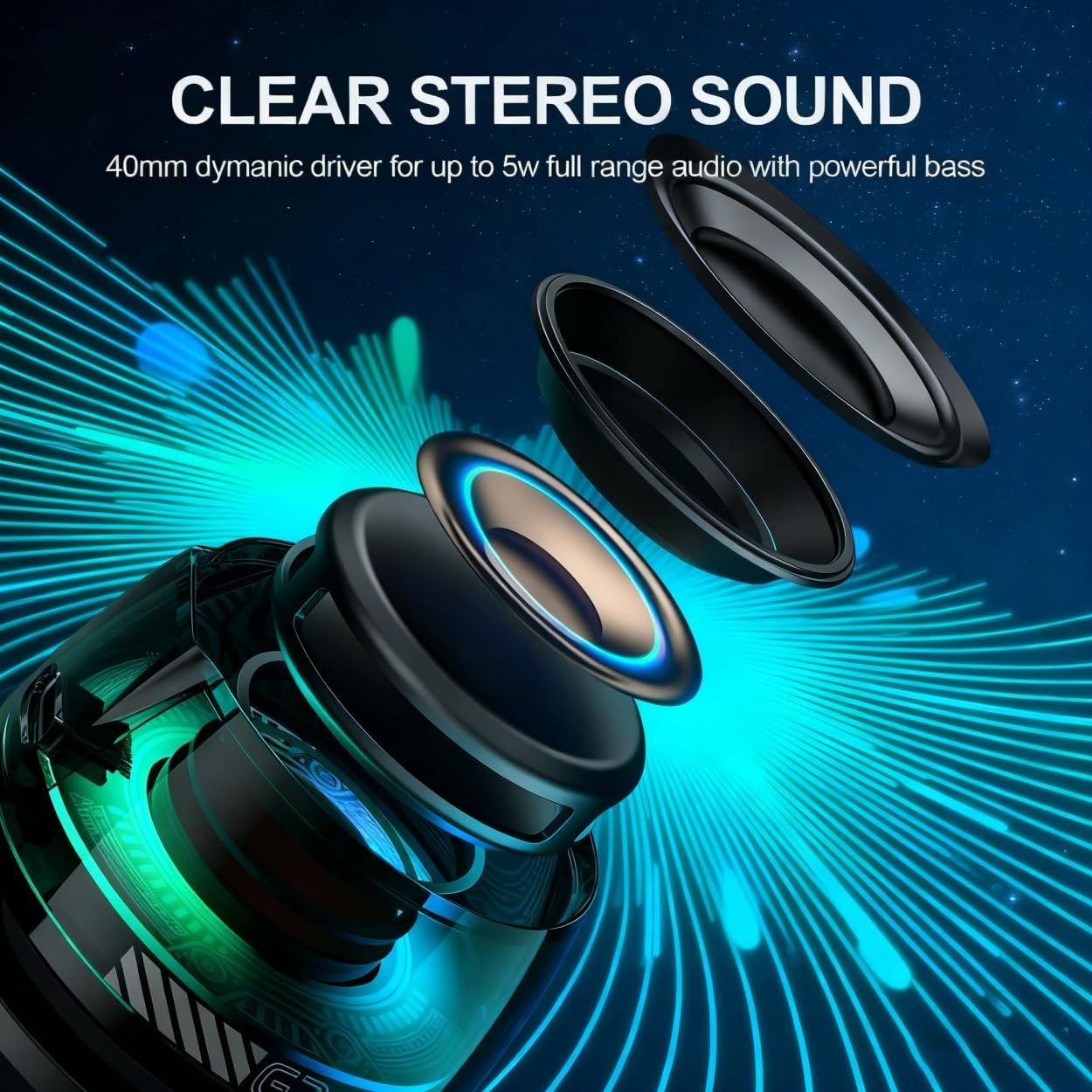 G200 Magnetic Bluetooth Speaker, Portable Wireless Mini Speaker with RGB Light Multi-Speaker Pairing,Phone Stand, for iPhone. Android, Party, Desk,Camping. 1 Orange Wireless Speaker - Image 6